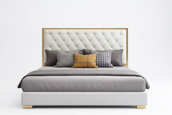 Designer Bett Schlafzimmer Betten Hotel Leder Luxus Polster Sitz Bettgestell