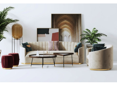 Sofagarnitur 3+1 Sitzer Set Design Sofa Polster Couchen Couch Modern