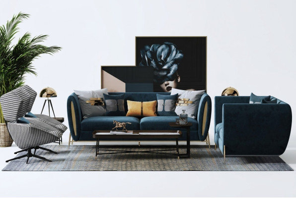 Sofagarnitur 3+1 Sitzer Set Design Sofas Polster Couchen Textil Relax Luxus