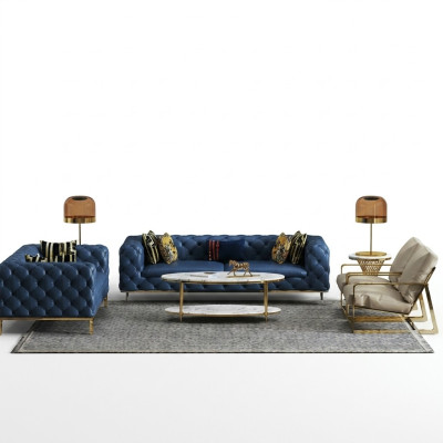 Komplett Set Sofagarnitur 3 2 1 1 Sitzer Luxus Designer 4tlg. Ledersofa