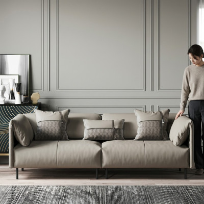 Design Italienische Möbel Big xxl 3 Sitzer Couch Leder Sofa Couchen Luxus