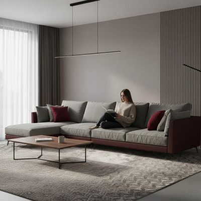 Couch Ecksofa L-Form Wohnlandschaft Sofa Polster Garnitur Stoff Sofas Möbel