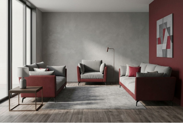 Sofagarnitur 3+2+1 Sitzer Stoff Textil Wohnlandschaft Sofas Couchen Polster