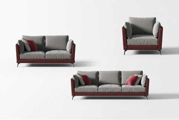 Sofagarnitur 3+2+1 Sitzer Stoff Textil Wohnlandschaft Sofas Couchen Polster