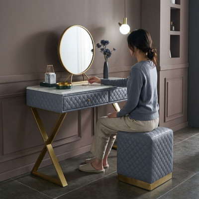 Schmink Tische Konsolen Tisch Schlaf Zimmer Holz Deko Spiegel + Kommode