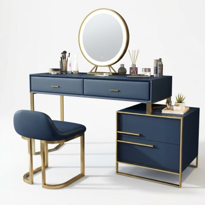 Schminktisch Spiegel Hocker Komplett Set Kommode Schlafzimmer