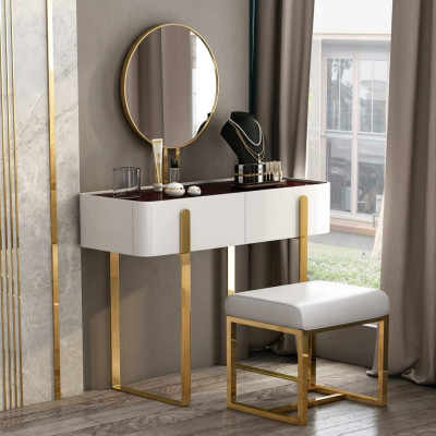 Schminktisch Modern Konsolen Tische + Hocker Frisiertisch Make Up Tisch 2tlg.