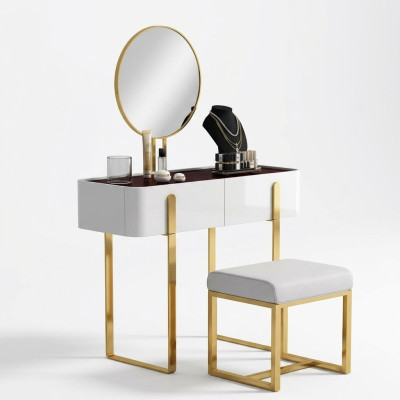 Schminktisch Modern Konsolen Tische + Hocker Frisiertisch Make Up Tisch 2tlg.