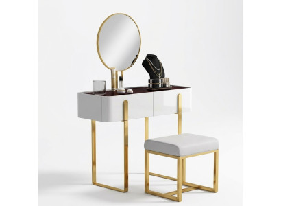 Schminktisch Modern Konsolen Tische + Hocker Frisiertisch Make Up Tisch 2tlg.