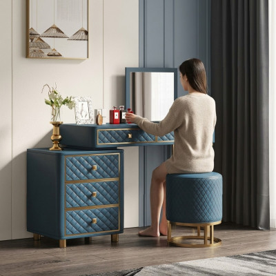 Schminktisch Frisiertisch Kosmetiktisch Hocker Spiegel Nachttische