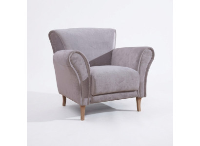 Sessel Stuhl Samt Lila Relax Lounge Sessel Weich Wohnzimmer Fernseh Sofa Couch