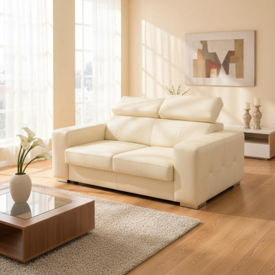 Zweisitzer Sofa Neu Modern Sofa Beige 2 Sitzer Couchen Sofas Möbel Lounge Holz