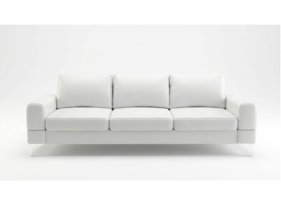 Wohnzimmer Design Textil 3 Sitzer Weiß Elegant Modern Sofa Couch Polsterung Neu