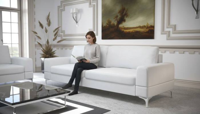 Sofa Couch Polsterung Elegant Luxus Design Zweisitzer Wohnzimmer Moderne Sofas