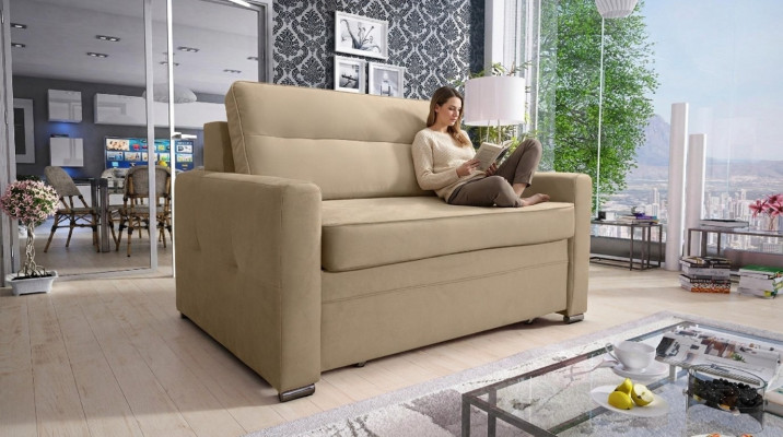 Design Couch Stoff Chesterfield Sessel 1.5 Sitzer Polster Sofas Lounge Club 