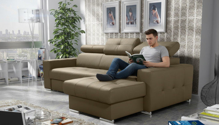 Sofa Eckcouch Polsterung Wohnzimmer Neu L-Form Stoff Leder Wohnlandschaft Sofas