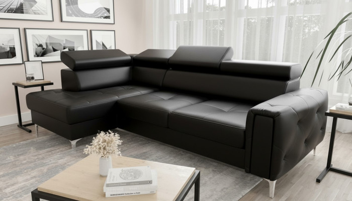 Ledersofa L-Form Couch Wohnzimmer Ecke Design Wohnlandschaft Couchen Sofas Neu
