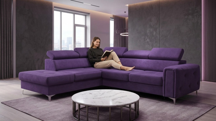 Design Ecksofa L-Form Couch Polsterung Luxus Wohnzimmer Soft Style Couchen Neu