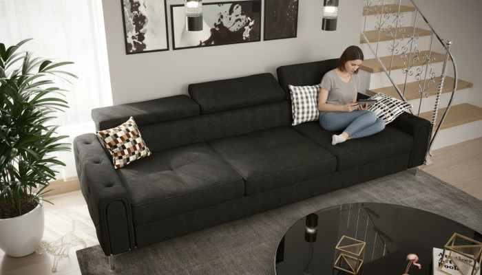 Sofa 3 Sitzer Textil leder Sofas Couch Polster Luxus Möbel Moderner Dreisitzer