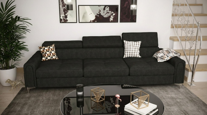 Sofa 3 Sitzer Textil leder Sofas Couch Polster Luxus Möbel Moderner Dreisitzer