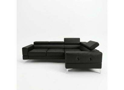 Multifunktion Sofa Couch Eckpolsterung Wohnzimmer L-Form Schwarz Modern Luxus