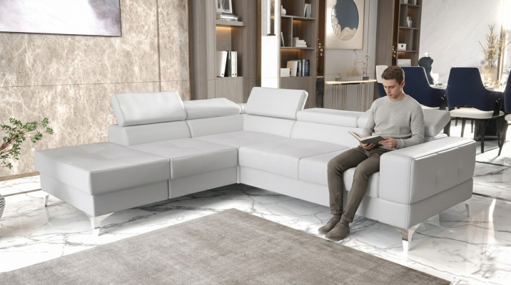 Ecksofa L-Form Sofa Wohnlandschaft Polster Multifunktion Design Modern Textil