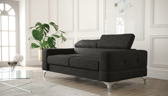 Zweisitzer Ledersofa Couch Holz Couch Polster Sofa 2 Sitzer Textil Couchen Neu