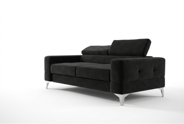 Zweisitzer Ledersofa Couch Holz Couch Polster Sofa 2 Sitzer Textil Couchen Neu
