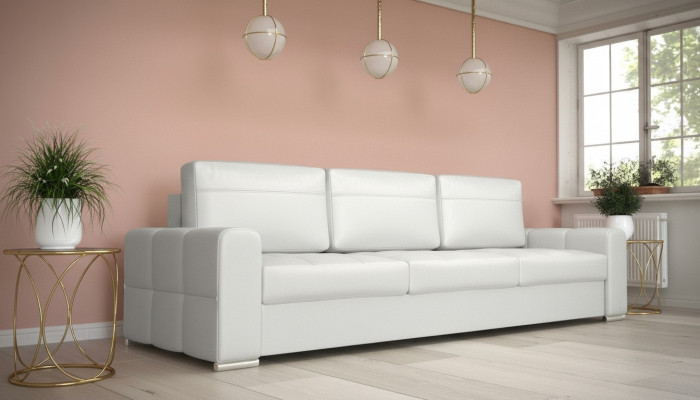 Polster Modern Textil Stoff Sofas Dreisitzer Sofa 3 Sitzer Bettfunktion Design