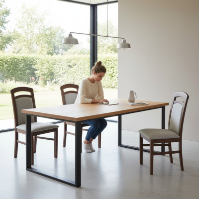 Esszimmer Stuhl Garnitur Sessel Polster Design 4x Stühle Gruppe Set Gastro Neu