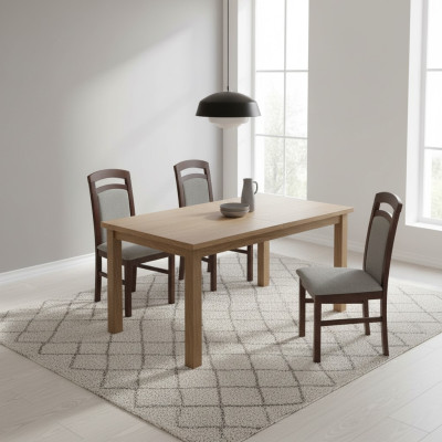 Esszimmer Stuhl Garnitur Sessel Polster Design 4x Stühle Gruppe Set Gastro Neu