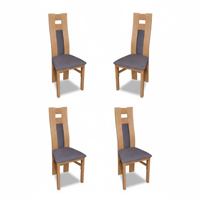 Gruppe Sitz Polster Lehn Stühle Garnitur Holz Massiv Luxus Sessel Set 4x Stuhl