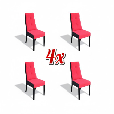 Set 4x Sessel Stuhl Design Holz Textil Polster Stühle Gastro Esszimmer Stoff Neu