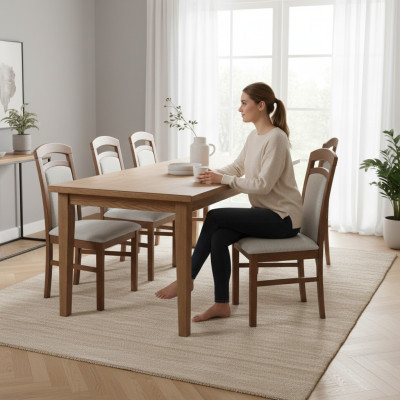 Komplett Gruppe Wohnzimmer 6x Stück Neu Esszimmer Stuhl Set Garnitur Lehn Stühle