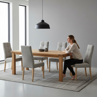 Esszimmer Stuhl Garnitur Sessel Polster Design 6x Stühle Gruppe Set Lehnstuhl