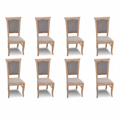 Garnitur Lehn Designer Gruppe Neu Ess 8x Stuhl Zimmer Stühle Polsterstuhl Sessel