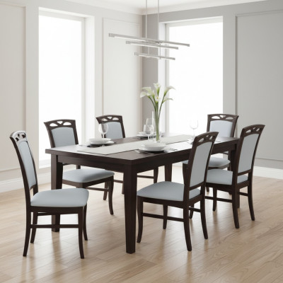 Designer Set Esszimmer Lehn Polster Sitz Stühle Garnitur Komplett K12 8x Stuhl