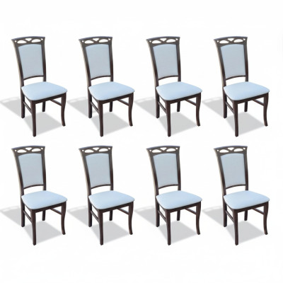 Designer Set Esszimmer Lehn Polster Sitz Stühle Garnitur Komplett K12 8x Stuhl