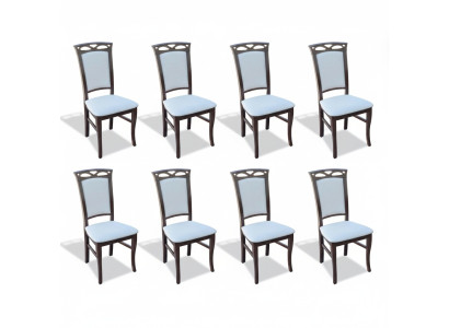 Designer Set Esszimmer Lehn Polster Sitz Stühle Garnitur Komplett K12 8x Stuhl