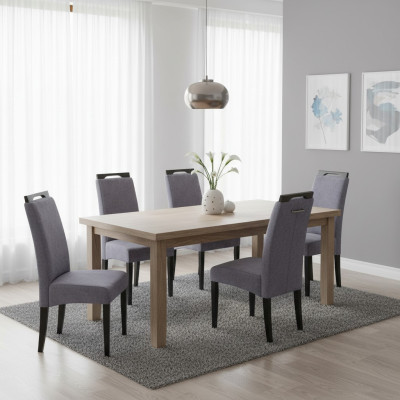 Küche Ess Gruppe Set Stuhl Garnitur Sitz Polster Holz 4x Stühle Lehn Stühle
