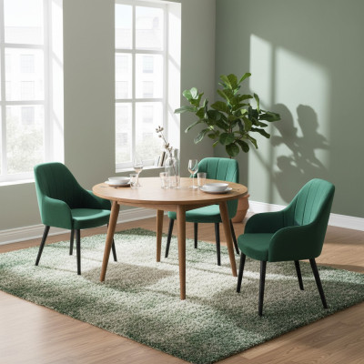Küche Stühle Elegant Esszimmer Stoff Neu Set 4x Sessel Stuhl Design Holz Textil