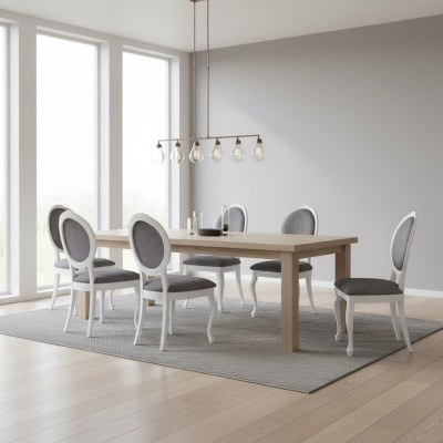 Esszimmer Stuhl Set Garnitur Lehn Stühle Komplett Gruppe Wohnzimmer 6x Stück Neu