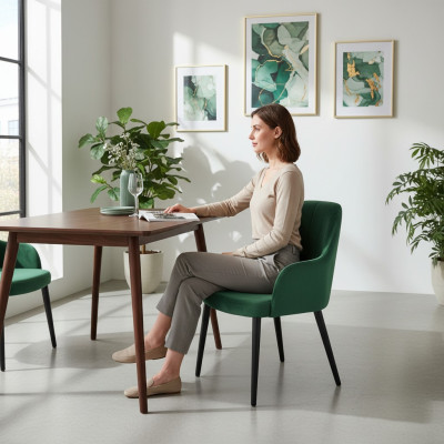 Esszimmer Stühle Stoff Set 8x Sessel Stuhl Designer Holz Textil Polster Stühle
