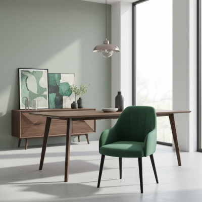 Esszimmer Stühle Stoff Set 8x Sessel Stuhl Designer Holz Textil Polster Stühle