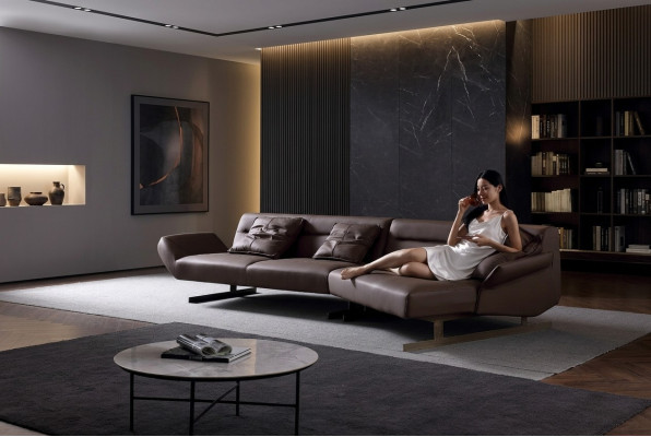 Design Ecksofa Wohnlandschaft Sofa Couch L Form Polster Couchen Leder