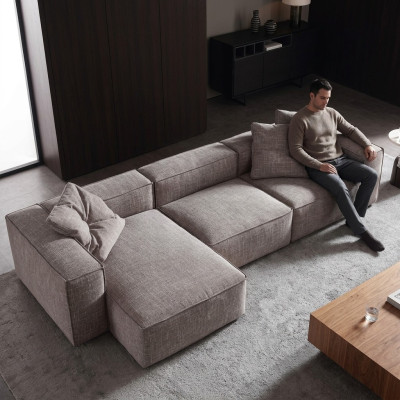 Design Polsterung Textil Modern Elegant Design Stoff Ecksofa L-Form