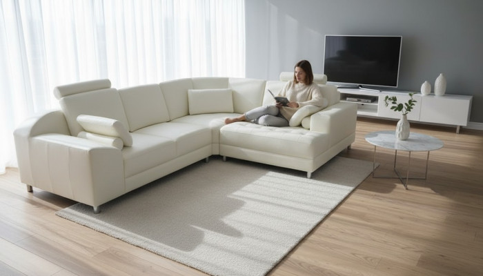Design Ecksofa Leder Couchen Sofas U Form Sofa Couch Polster Neu Wohnlandschaft