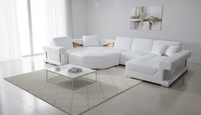 Ecksofas U Form Modernes Polster Wohnzimmer Möbel Ecksofa Ledersofa Design Sofa