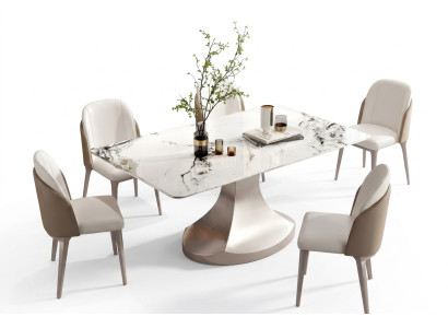 Esszimmer Säulen Tische Italienische Möbel Esstisch Restaurant Tisch Luxus Neu