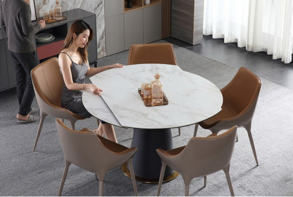 Ein stilvoller runder Esstisch für Ihr Esszimmer im modernen Stil